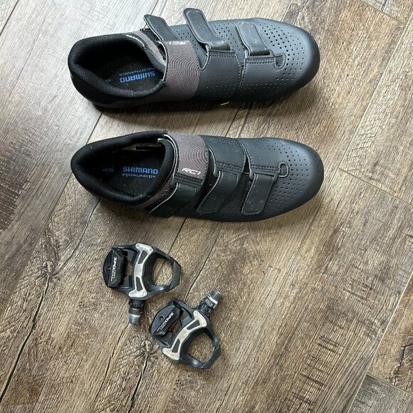 Shimano Women's RC1 Cycling Shoe AND SPD-SL Clip On Pedals US 10.4 SKU 134 - Picture 1 of 6
